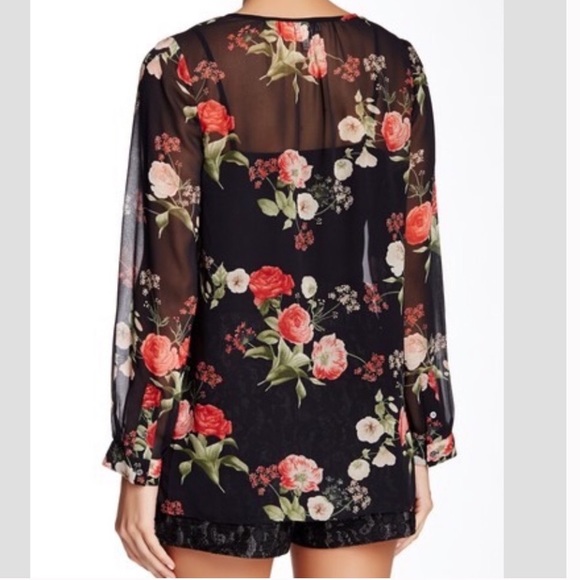 Joie Maurelle Floral Print Silk Blouse Long Sleeve - Picture 16 of 16